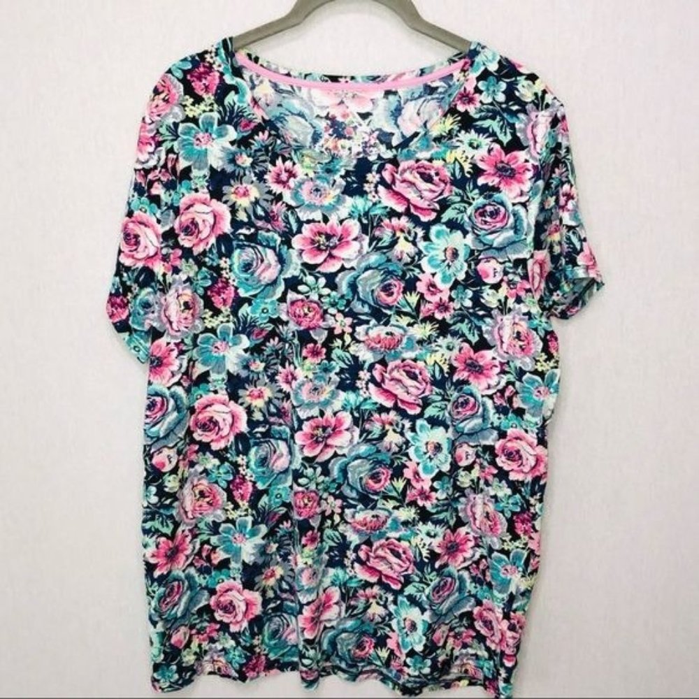Vera Bradley Cadence Floral-Print Sleep T-Shirt